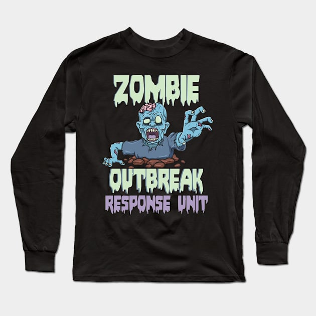 Apocalpyse Zombies Response Team Long Sleeve T-Shirt by Fresan